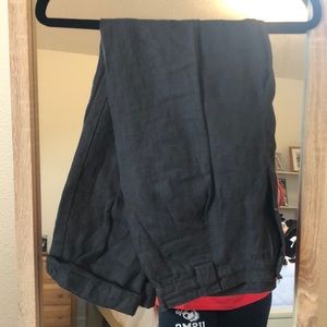 Charcoal linen pants by American Apparel